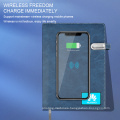 2021 New Leather Diary Wireless LED Logo Notebook with Powerbank and USB